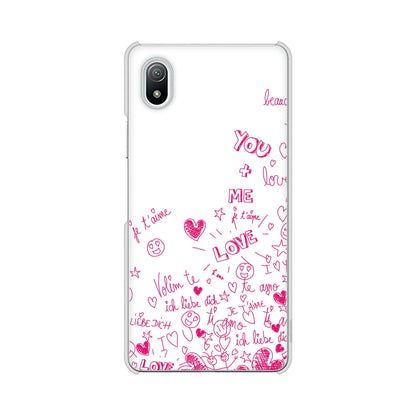 Xperia Ace III SO-53C docomo 高画質仕上げ 背面印刷 ハードケース プリティハート