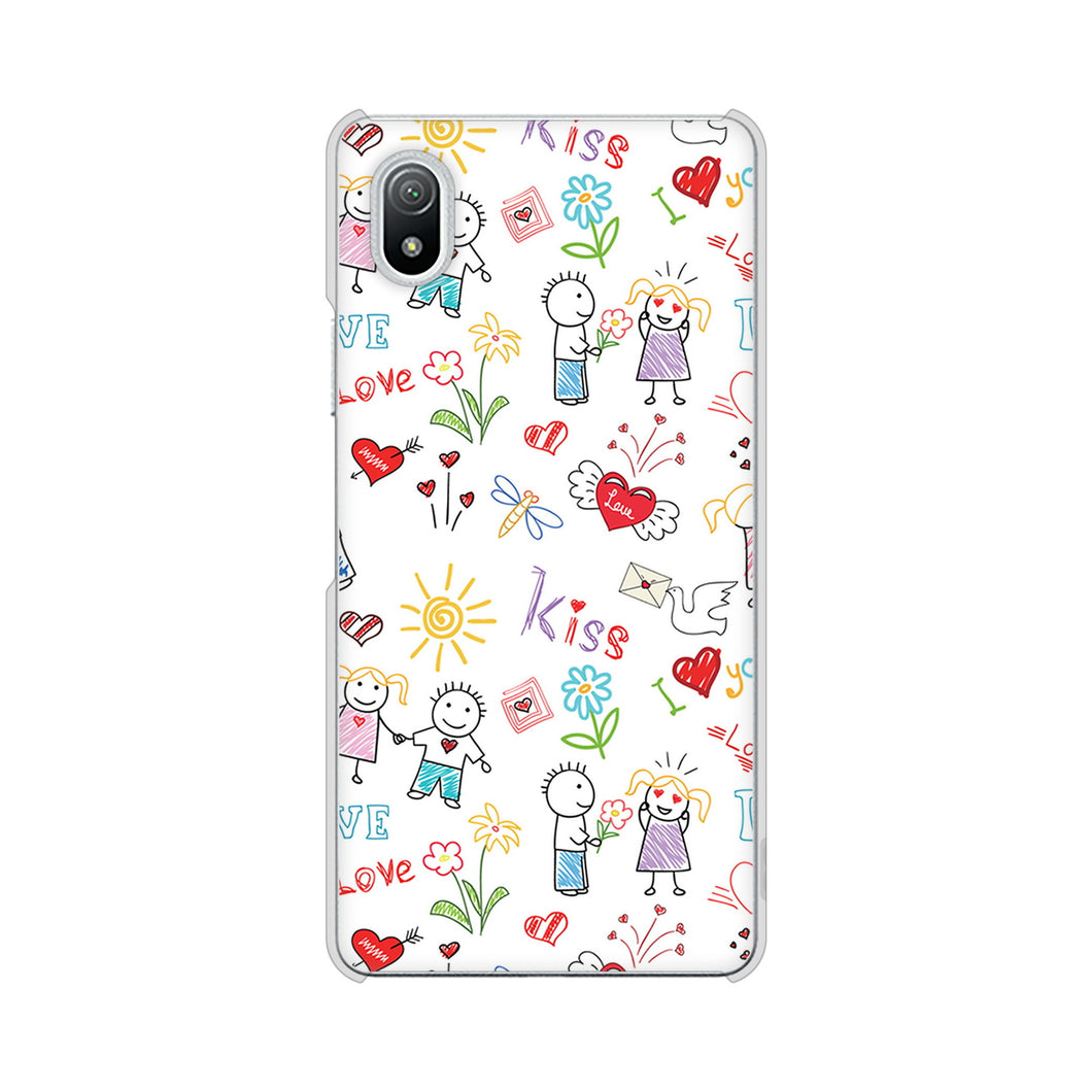 Xperia Ace III SO-53C docomo 高画質仕上げ 背面印刷 ハードケース カップル＆ファミリー