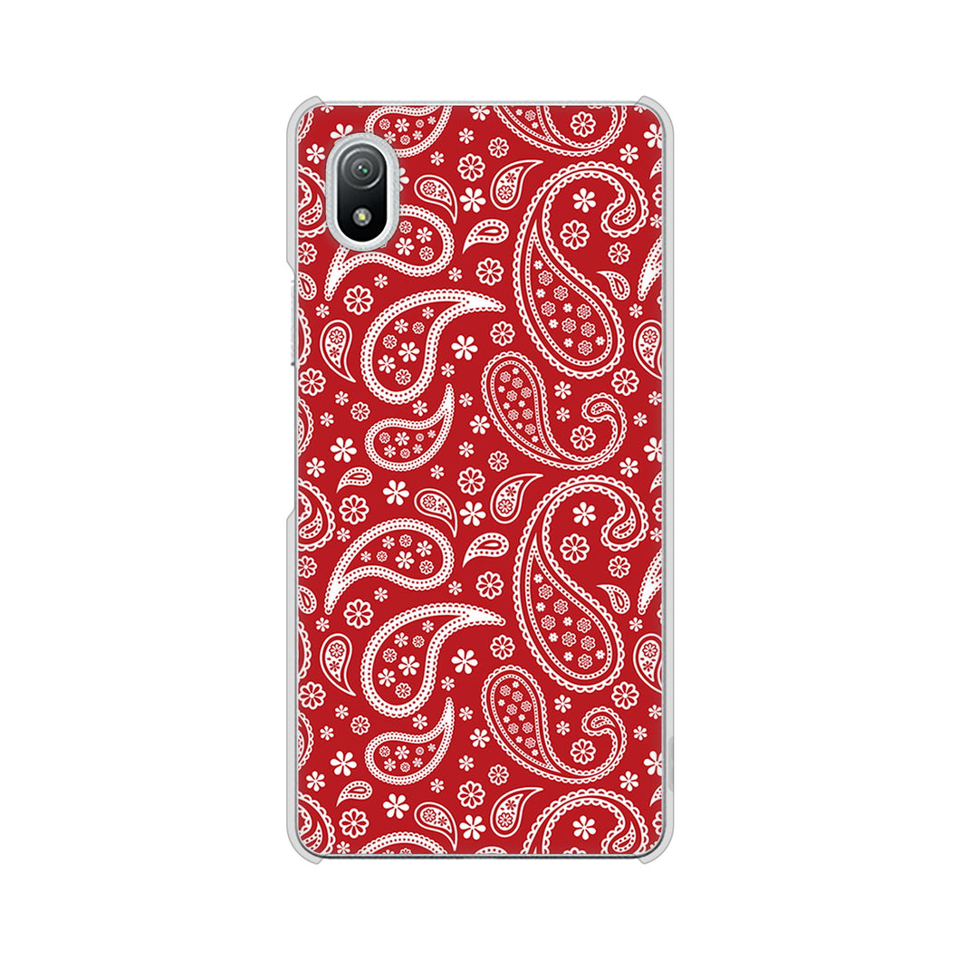 Xperia Ace III SO-53C docomo 高画質仕上げ 背面印刷 ハードケース ペイズリー