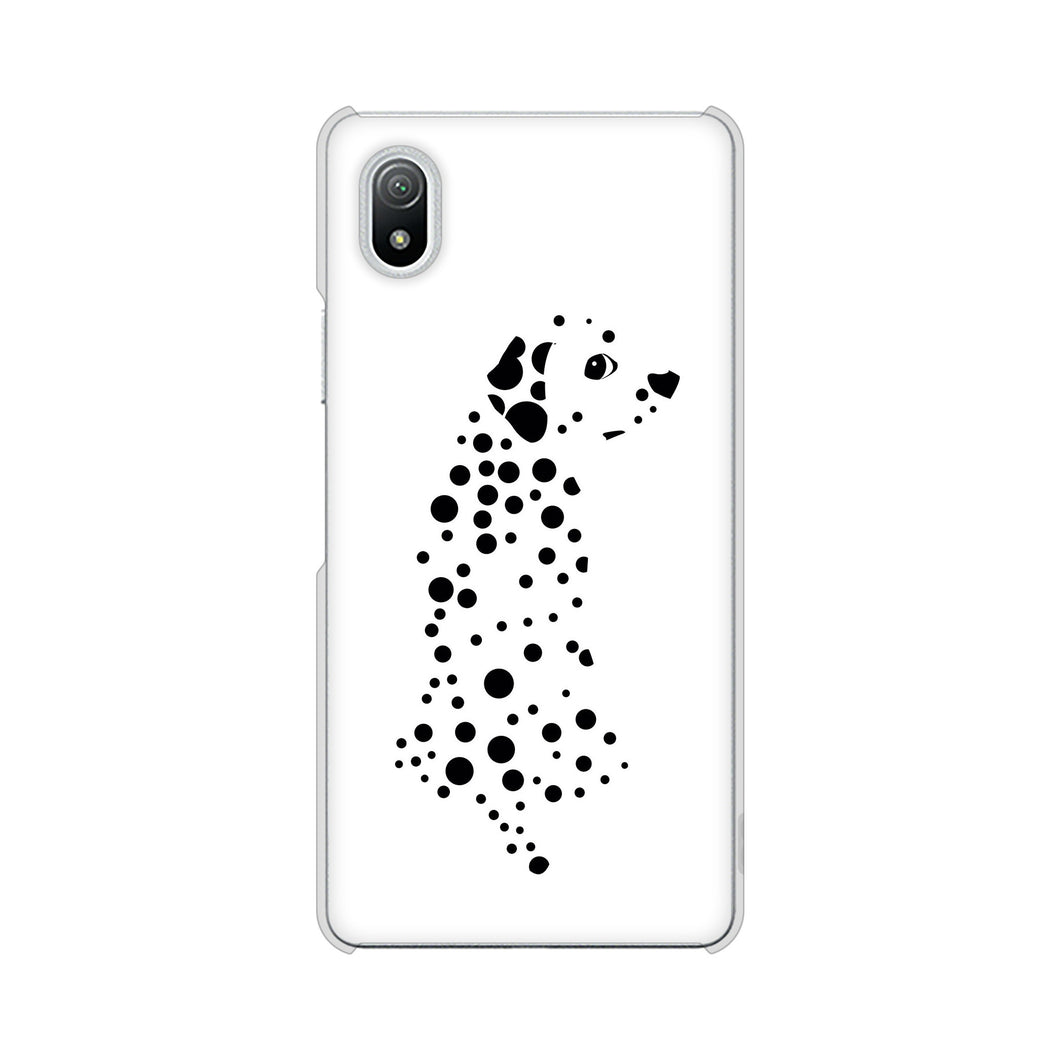 Xperia Ace III SO-53C docomo 高画質仕上げ 背面印刷 ハードケース 【1038 振り向くダルメシアン（WH）】