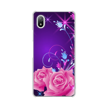 Xperia Ace III SO-53C docomo 高画質仕上げ 背面印刷 ハードケース ロマンチックなバラ