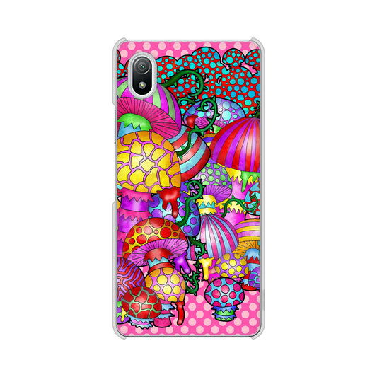 Xperia Ace III SO-53C docomo 高画質仕上げ 背面印刷 ハードケース むかいあぐる きのこ