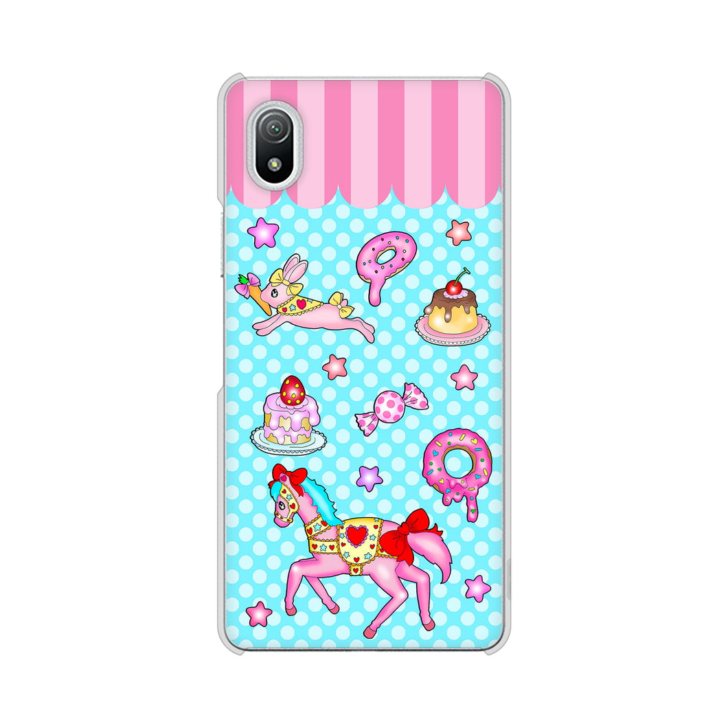Xperia Ace III SO-53C docomo 高画質仕上げ 背面印刷 ハードケース むかいあぐる メリーゴーランド