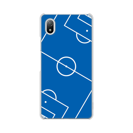 Xperia Ace III SO-53C docomo 高画質仕上げ 背面印刷 ハードケース 【IB922 SOCCER_ピッチ】