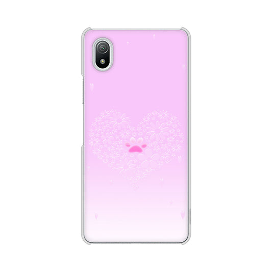 Xperia Ace III SO-53C docomo 高画質仕上げ 背面印刷 ハードケース ハートと肉球