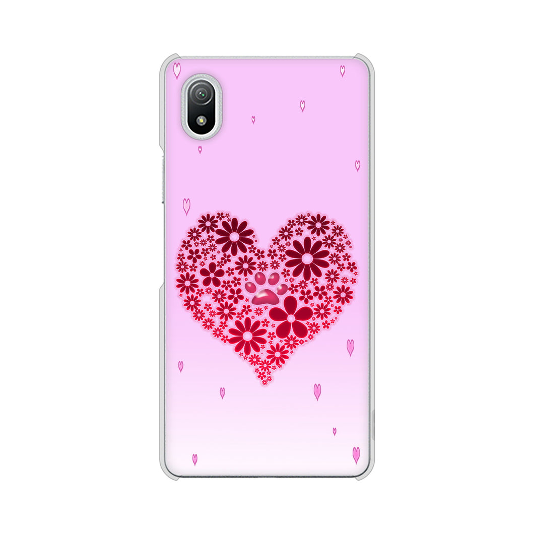 Xperia Ace III SO-53C docomo 高画質仕上げ 背面印刷 ハードケース ハートと肉球