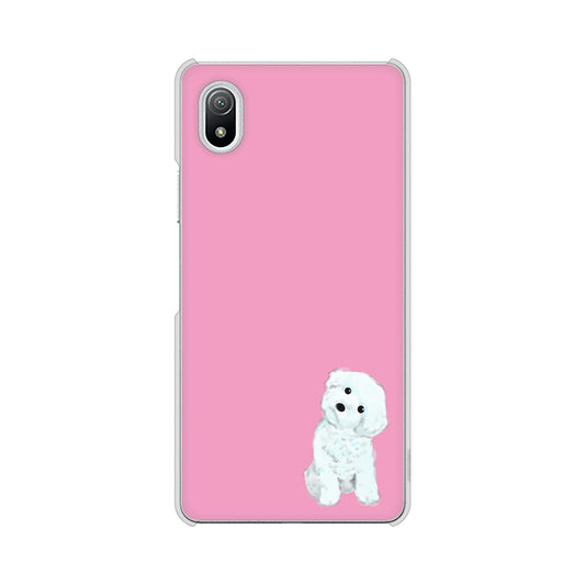 Xperia Ace III SO-53C docomo 高画質仕上げ 背面印刷 ハードケース トイプードルホワイト