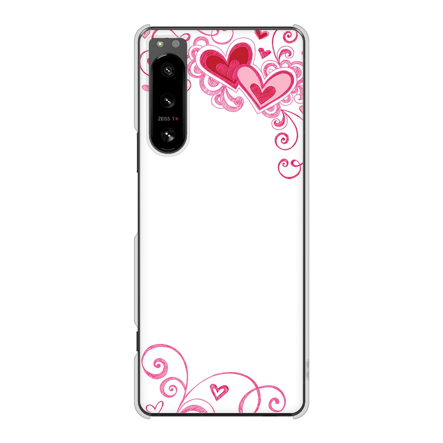 Xperia 5 IV SO-54C docomo 高画質仕上げ 背面印刷 ハードケース プリティハート