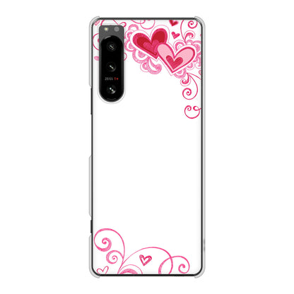 Xperia 5 IV SO-54C docomo 高画質仕上げ 背面印刷 ハードケース プリティハート