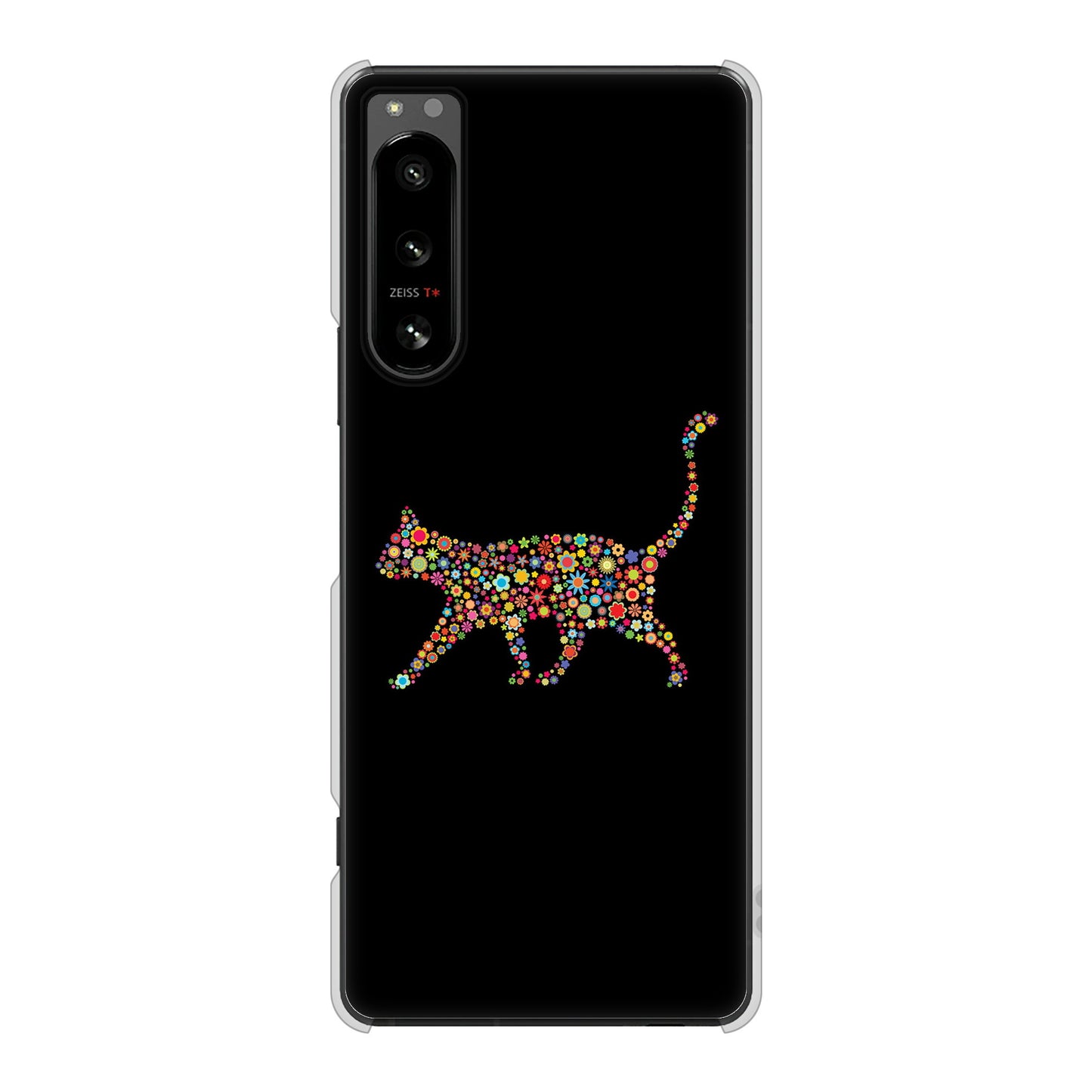 Xperia 5 IV SO-54C docomo 高画質仕上げ 背面印刷 ハードケース 【406 カラフルキャット】