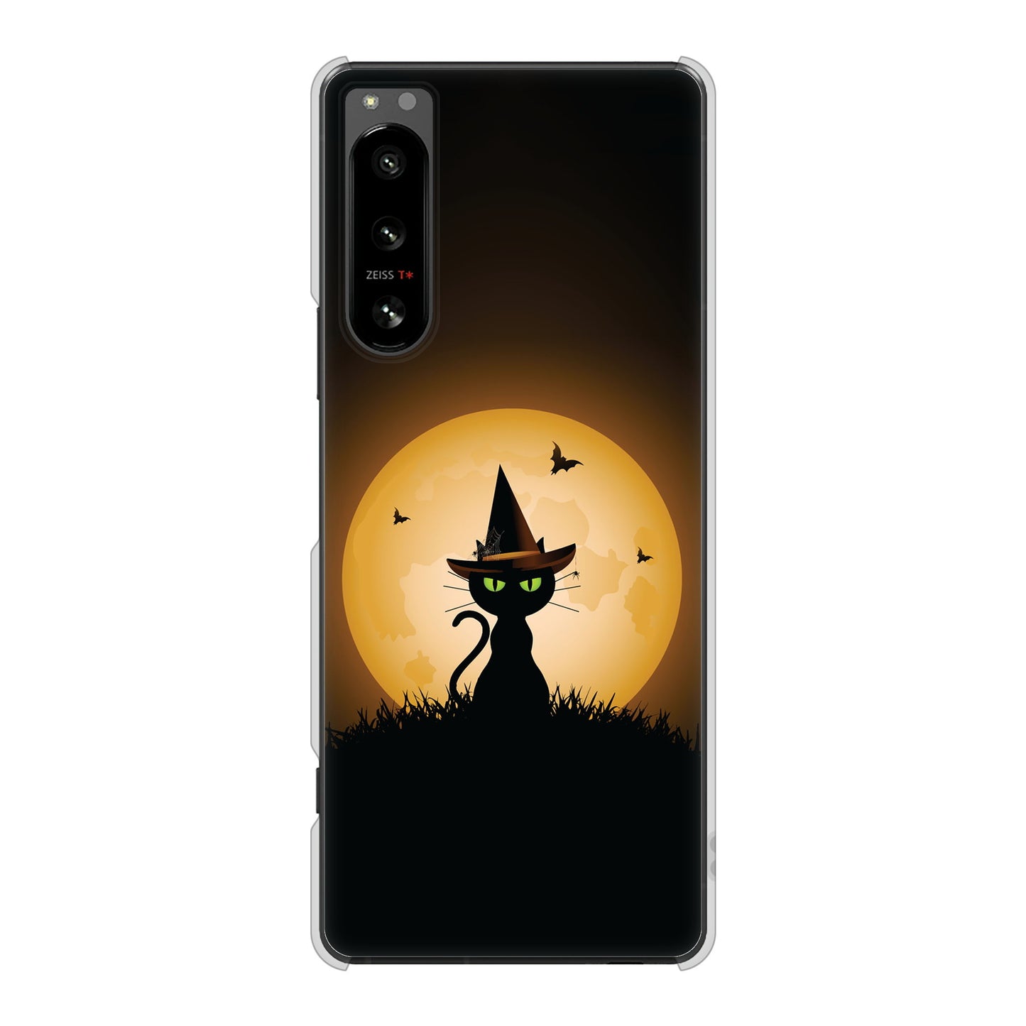 Xperia 5 IV SO-54C docomo 高画質仕上げ 背面印刷 ハードケース 夜とネコ
