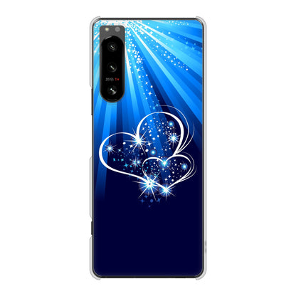 Xperia 5 IV SO-54C docomo 高画質仕上げ 背面印刷 ハードケース きらめきハート
