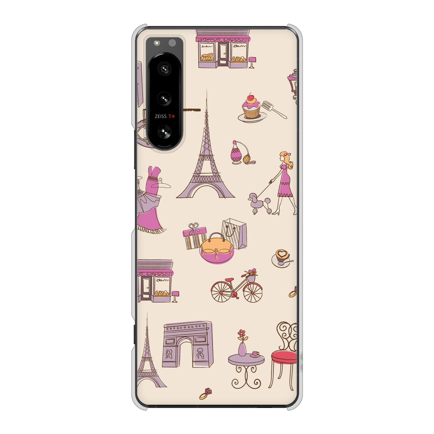 Xperia 5 IV SO-54C docomo 高画質仕上げ 背面印刷 ハードケース LOVE フランス