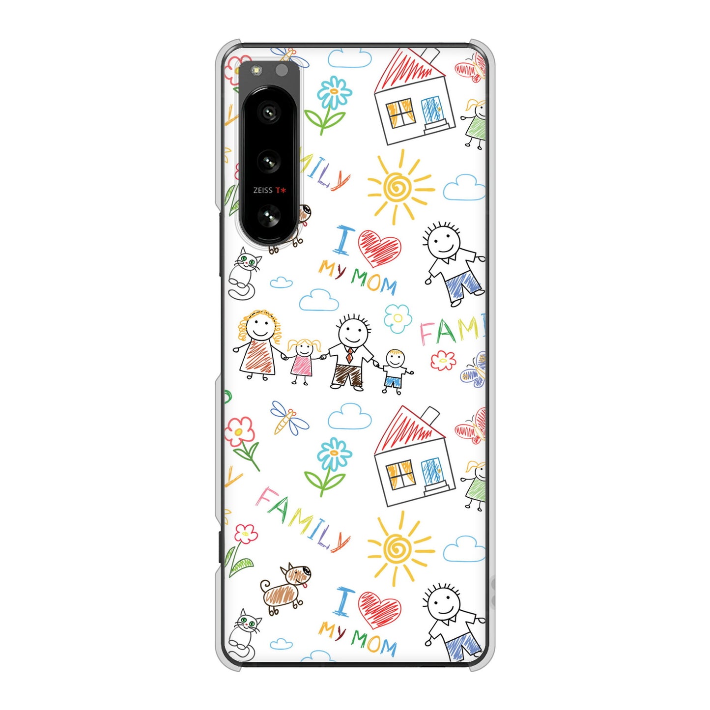 Xperia 5 IV SO-54C docomo 高画質仕上げ 背面印刷 ハードケース カップル＆ファミリー