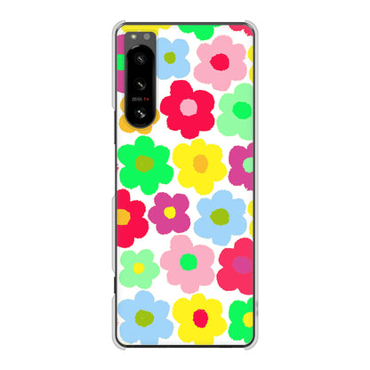 Xperia 5 IV SO-54C docomo 高画質仕上げ 背面印刷 ハードケース ルーズフラワー