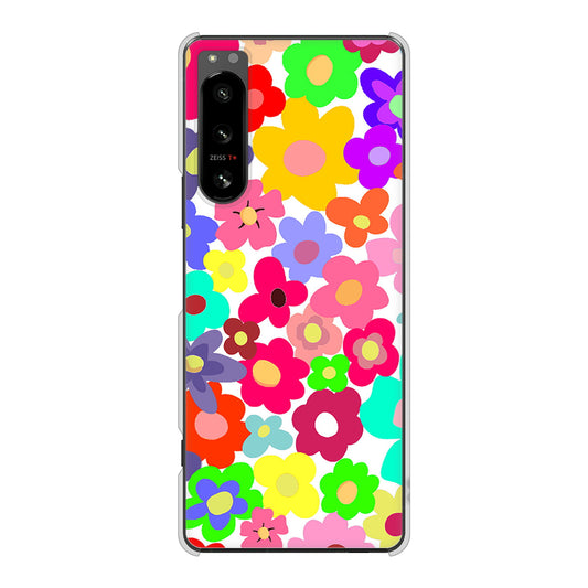 Xperia 5 IV SO-54C docomo 高画質仕上げ 背面印刷 ハードケース ルーズフラワー