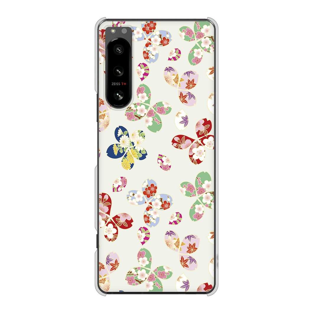 Xperia 5 IV SO-54C docomo 高画質仕上げ 背面印刷 ハードケース 和花柄