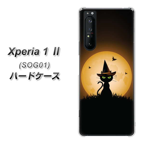 au エクスペリア1 II SOG01 高画質仕上げ 背面印刷 ハードケース【440 猫の魔法使い】