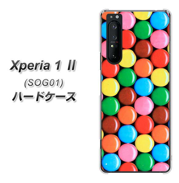 au エクスペリア1 II SOG01 高画質仕上げ 背面印刷 ハードケース【448 マーブルチョコ】