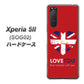 au エクスペリア5II SOG02 高画質仕上げ 背面印刷 ハードケース【SC804 ユニオンジャック ハートビンテージレッド】