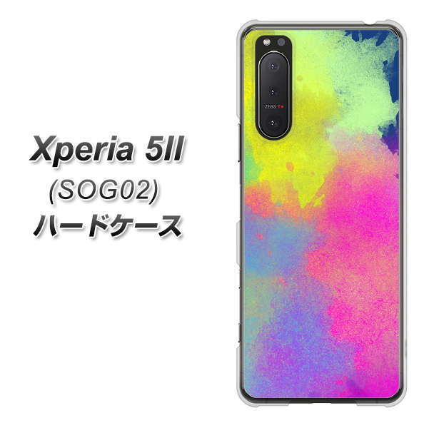 au エクスペリア5II SOG02 高画質仕上げ 背面印刷 ハードケース【YJ294 デザイン色彩】