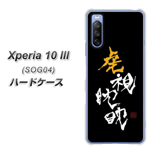 au エクスペリア10 III SOG04 高画質仕上げ 背面印刷 ハードケース【OE803 虎視眈々】