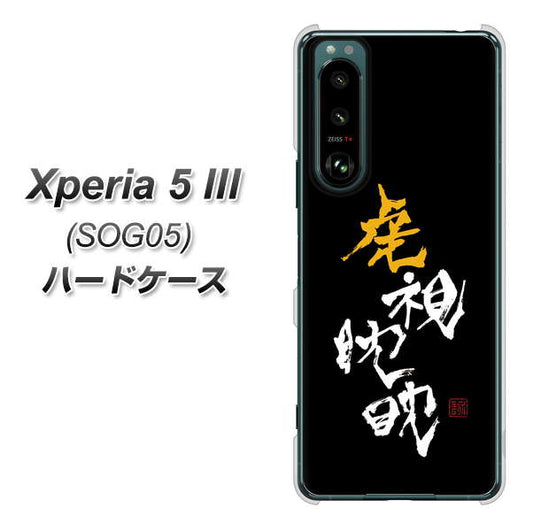 Xperia 5 III SOG05 au 高画質仕上げ 背面印刷 ハードケース【OE803 虎視眈々】