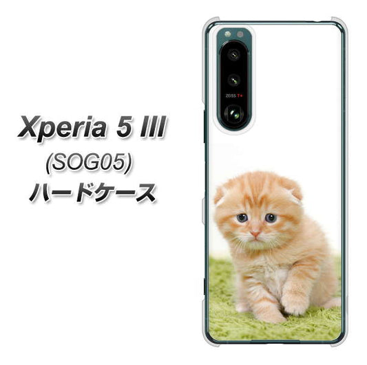 Xperia 5 III SOG05 au 高画質仕上げ 背面印刷 ハードケース【VA802 ネコこっそり】