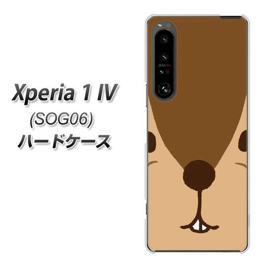 Xperia 1 IV SOG06 au 高画質仕上げ 背面印刷 ハードケース【349 りす】