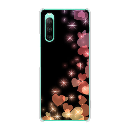 Xperia 10 IV SOG07 au 高画質仕上げ 背面印刷 ハードケース きらめきハート