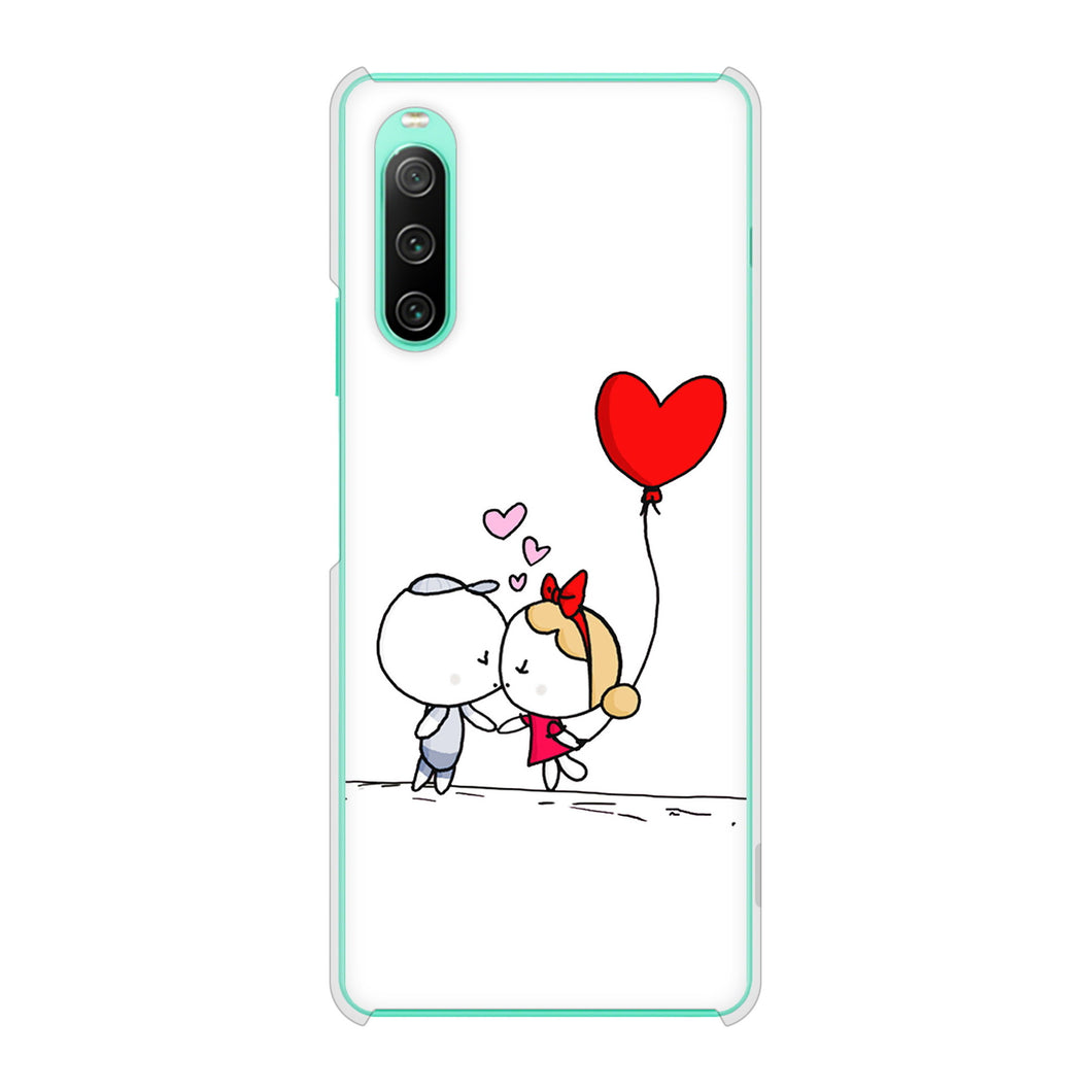 Xperia 10 IV SOG07 au 高画質仕上げ 背面印刷 ハードケース カップル