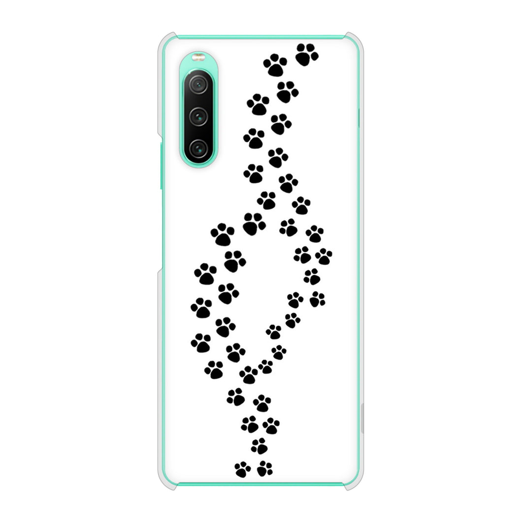 Xperia 10 IV SOG07 au 高画質仕上げ 背面印刷 ハードケース 【066 あしあと】