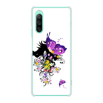 Xperia 10 IV SOG07 au 高画質仕上げ 背面印刷 ハードケース バタフライ