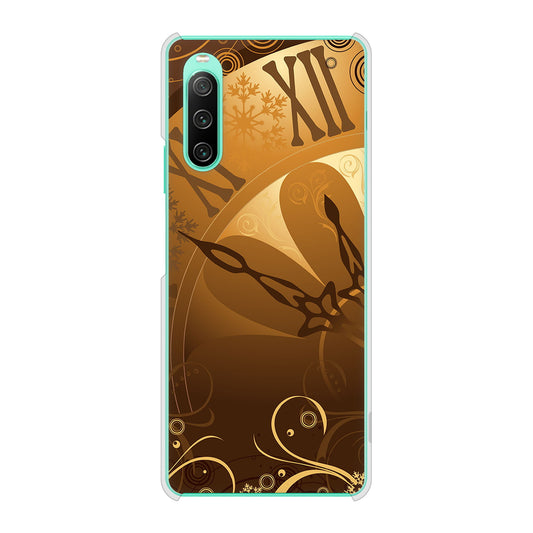 Xperia 10 IV SOG07 au 高画質仕上げ 背面印刷 ハードケース 【185 時を刻む針】