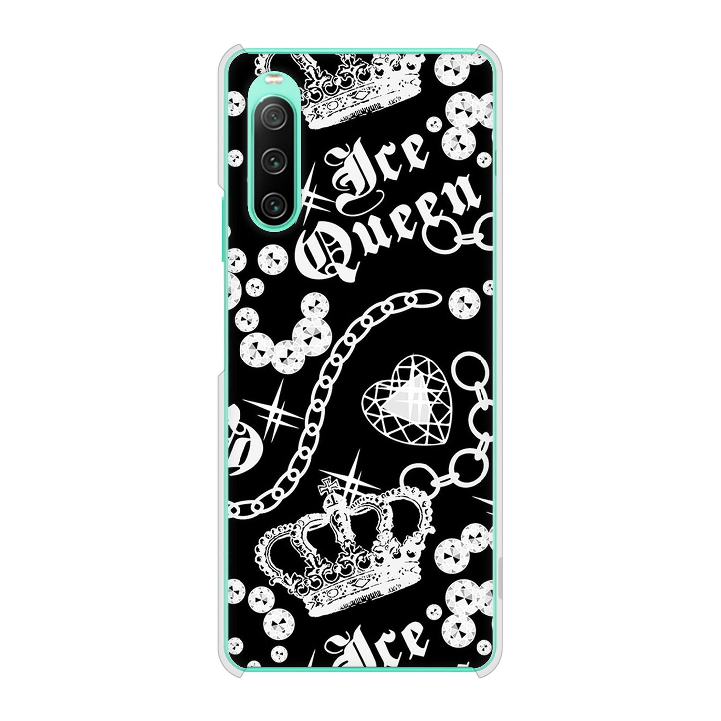 Xperia 10 IV SOG07 au 高画質仕上げ 背面印刷 ハードケース 【187 ゴージャス クラウン】