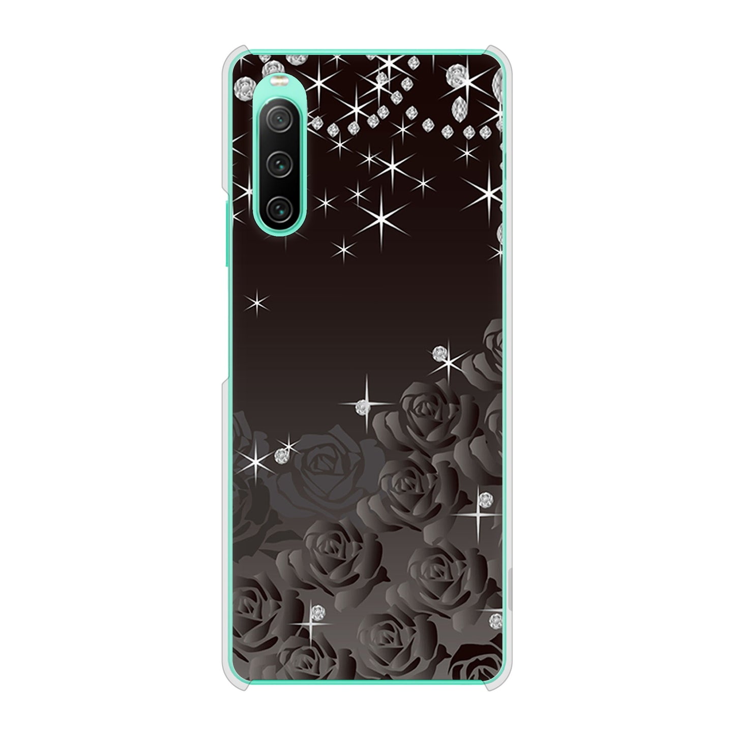 Xperia 10 IV SOG07 au 高画質仕上げ 背面印刷 ハードケース ロマンチックなバラ