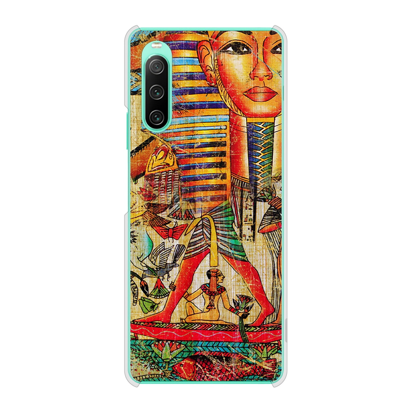 Xperia 10 IV SOG07 au 高画質仕上げ 背面印刷 ハードケース 【329 ナイル ツタンカーメン】