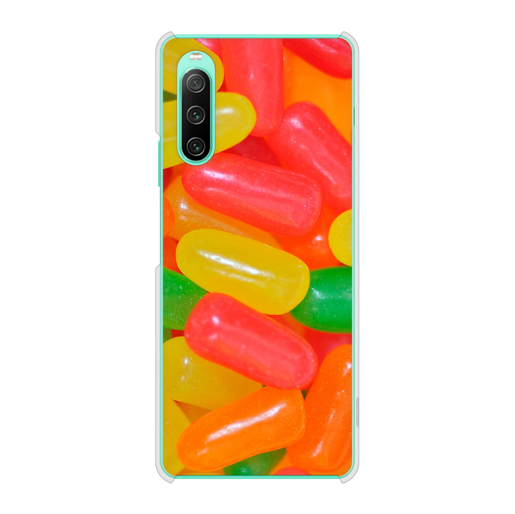 Xperia 10 IV SOG07 au 高画質仕上げ 背面印刷 ハードケース スイーツ