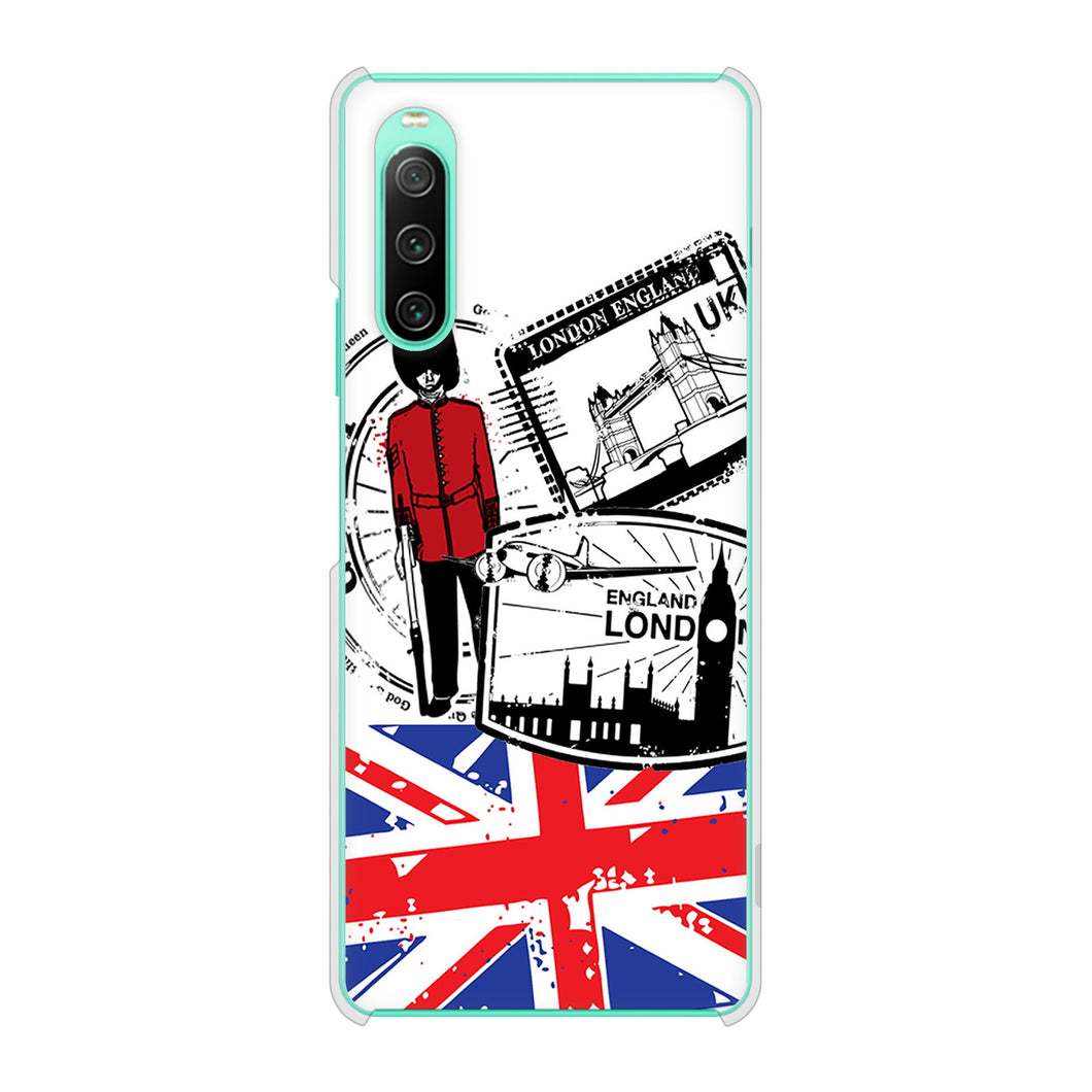 Xperia 10 IV SOG07 au 高画質仕上げ 背面印刷 ハードケース イギリスの風景