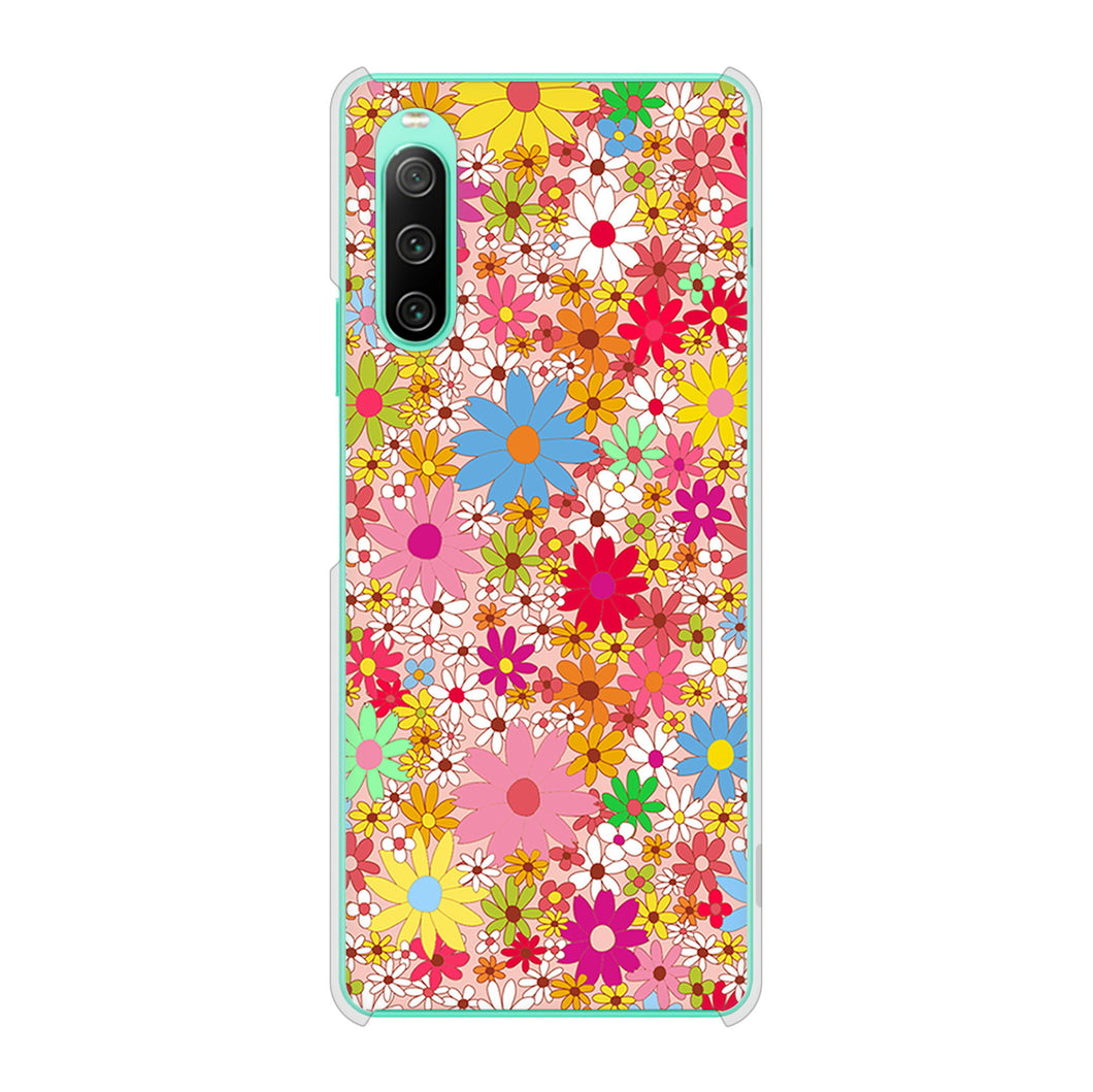 Xperia 10 IV SOG07 au 高画質仕上げ 背面印刷 ハードケース リバティプリント