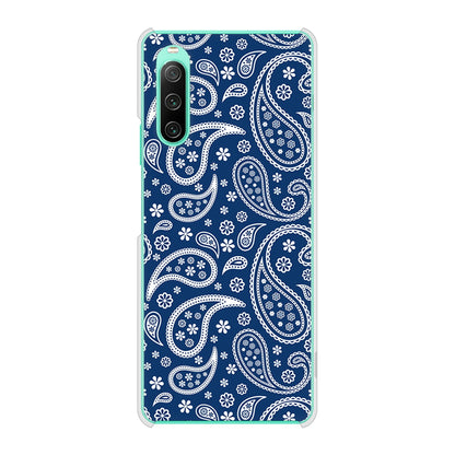 Xperia 10 IV SOG07 au 高画質仕上げ 背面印刷 ハードケース ペイズリー