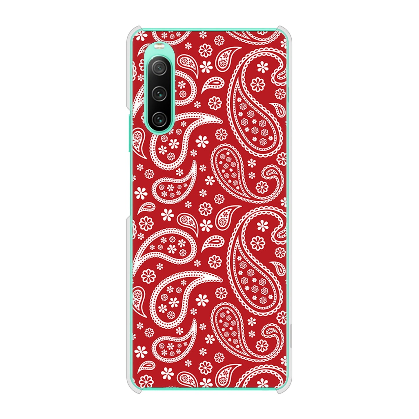 Xperia 10 IV SOG07 au 高画質仕上げ 背面印刷 ハードケース ペイズリー