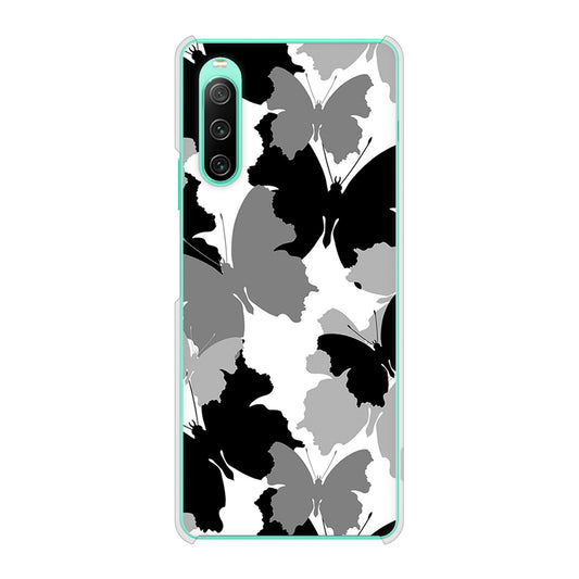 Xperia 10 IV SOG07 au 高画質仕上げ 背面印刷 ハードケース 【1336 夜の蝶】