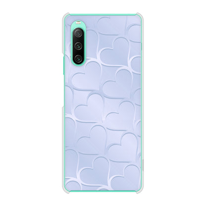 Xperia 10 IV SOG07 au 高画質仕上げ 背面印刷 ハードケース かくれハート