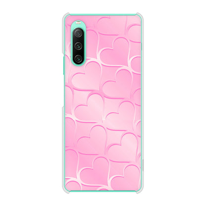 Xperia 10 IV SOG07 au 高画質仕上げ 背面印刷 ハードケース かくれハート