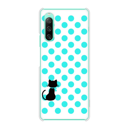 Xperia 10 IV SOG07 au 高画質仕上げ 背面印刷 ハードケース ネコとシンプルミルキー