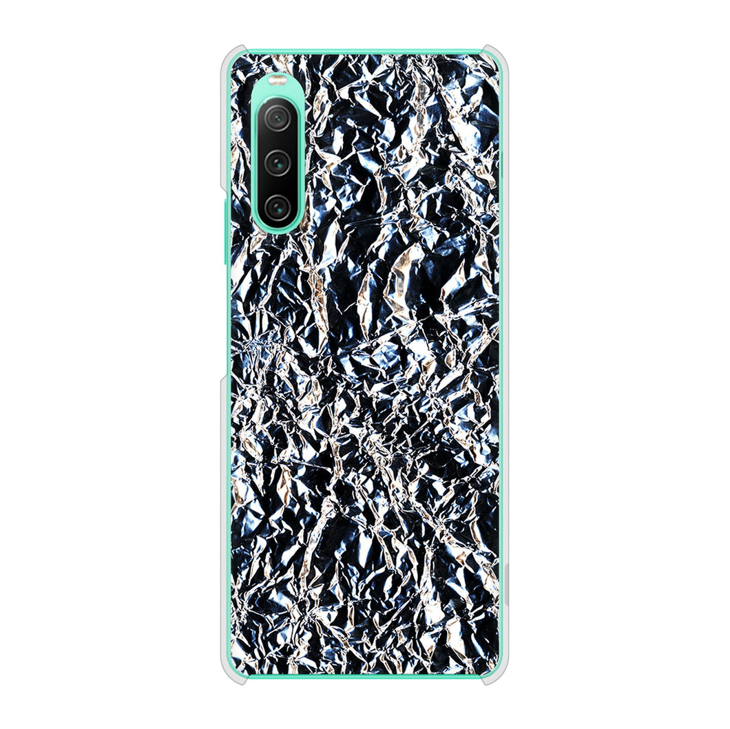 Xperia 10 IV SOG07 au 高画質仕上げ 背面印刷 ハードケース 【EK835 スタイリッシュアルミシルバー】