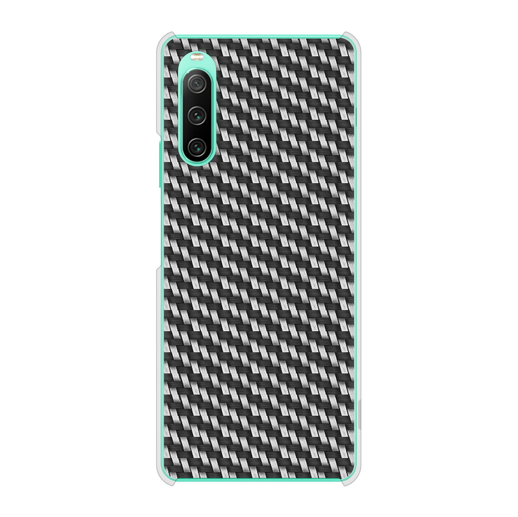 Xperia 10 IV SOG07 au 高画質仕上げ 背面印刷 ハードケース カーボン
