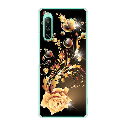 Xperia 10 IV SOG07 au 高画質仕上げ 背面印刷 ハードケース ロマンチックなバラ