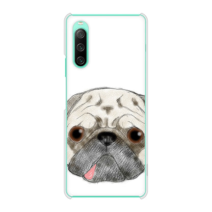Xperia 10 IV SOG07 au 高画質仕上げ 背面印刷 ハードケース パグ